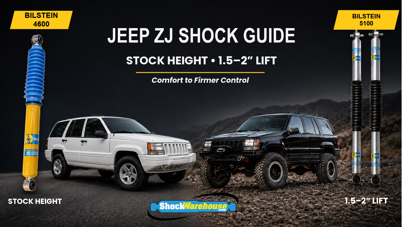 Best Shocks for Jeep Grand Cherokee ZJ by Ride Height