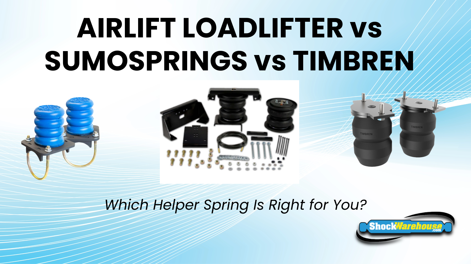 AirLift LoadLifter vs SumoSprings vs Timbren: Which Is Best?