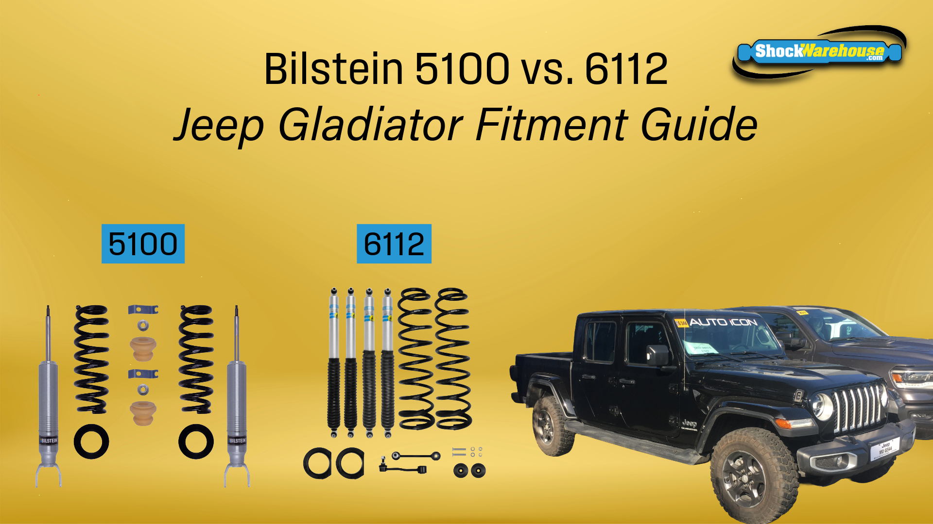 Bilstein 5100 vs. 6112 for the Jeep Gladiator