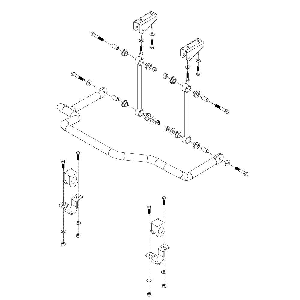 Roadmaster 1129-158 Rear Sway Bar Kit