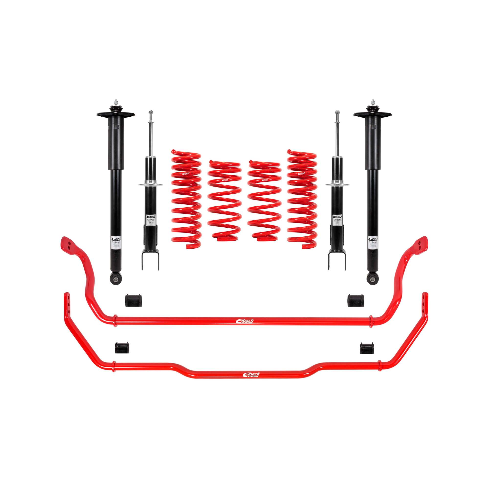 4.12935.680 Eibach SPORT-SYSTEM-PLUS (SPORTLINE Springs, PRO-DAMPER Shocks & ANTI-ROLL-KIT Sway Bars) FORD Mustang