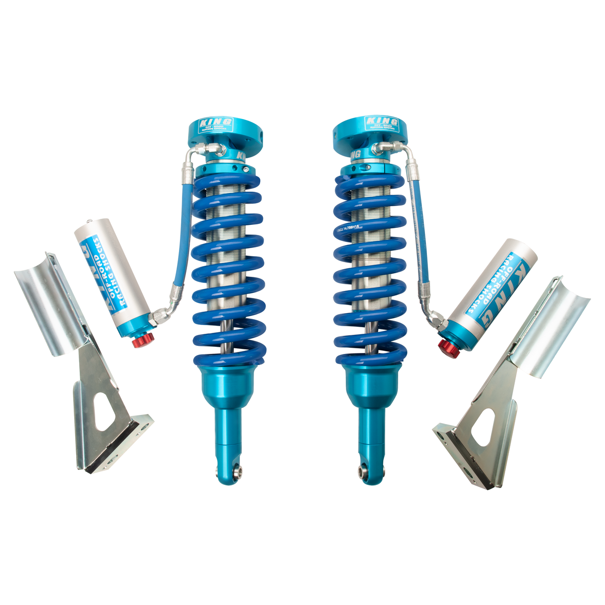 King 25001-124A Front 2.5 Remote Reservoir Coilover w/Adjuster (Pair)