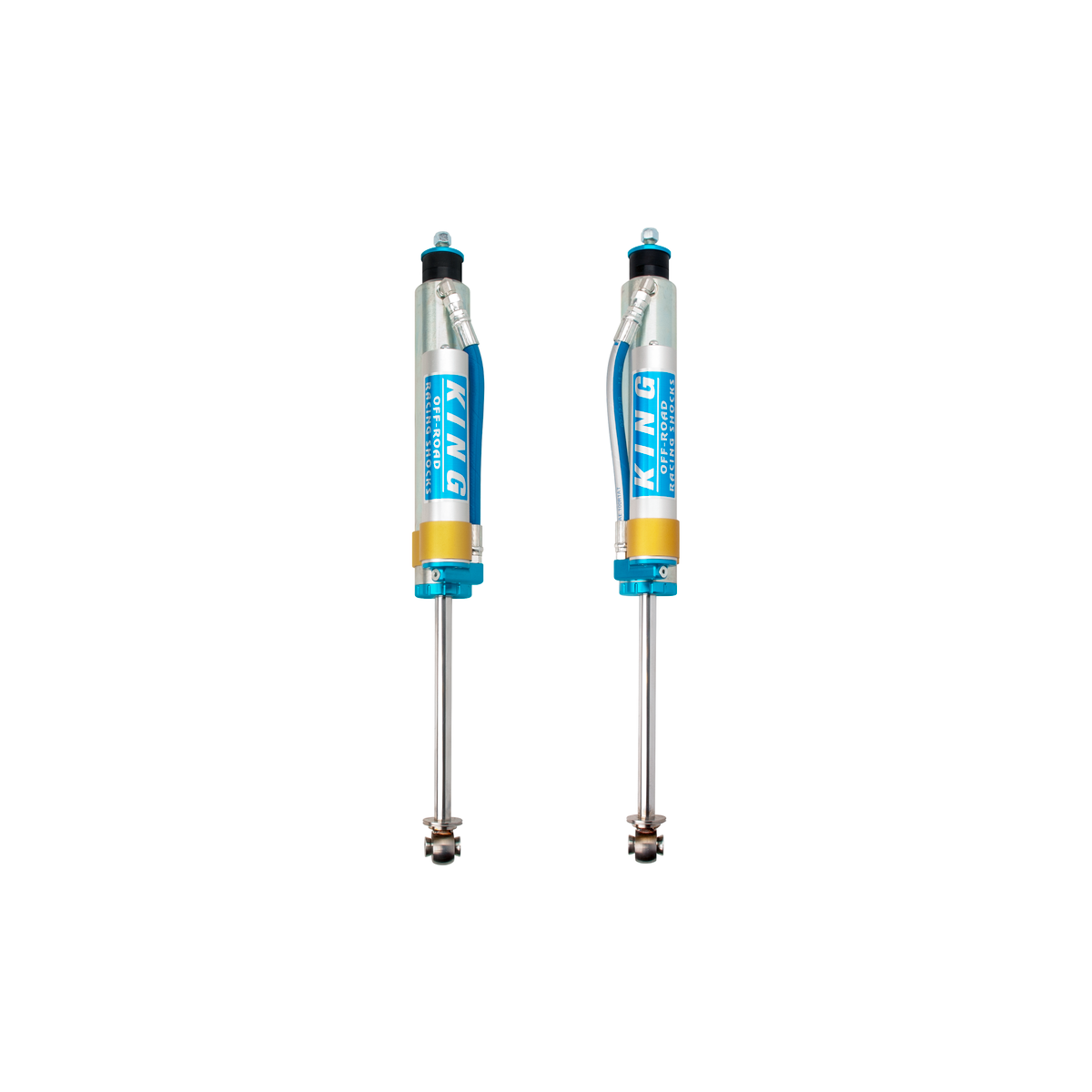 King 25001-180 Front 2.5 Piggyback Hose Res Shock 0-2in Lift (Pair)