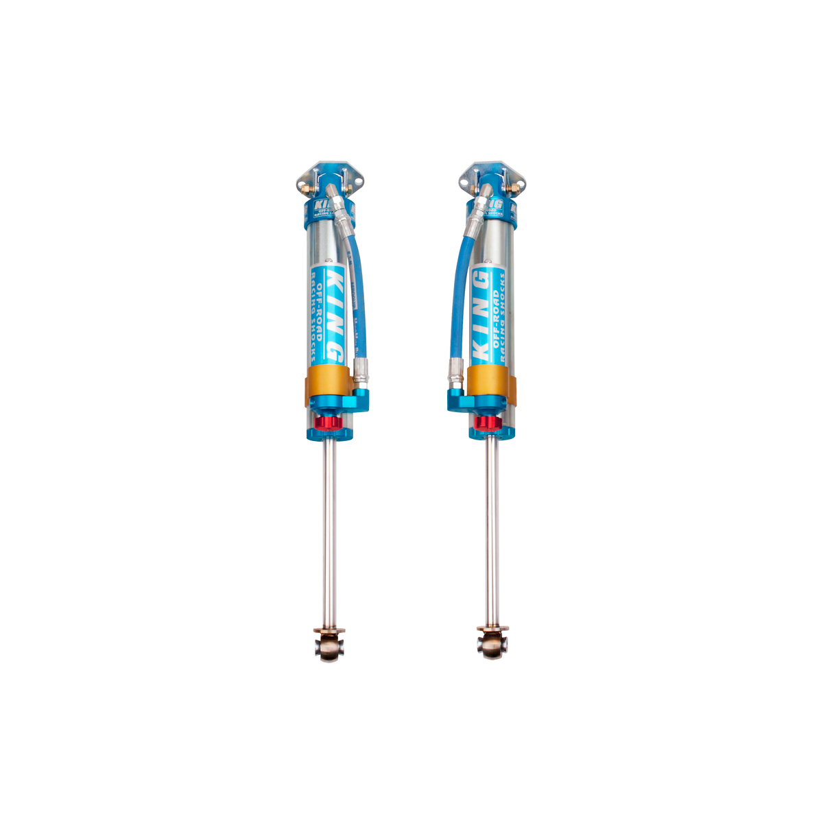 King 25001-285A Rear 2.5 Piggyback Hose Res Shocks 6in Lift w/Adjuster (Pair)