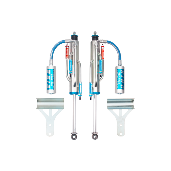 King 25001-341 Front 2.5 Hose Remote Bypass Shock 0-2in Lift (Pair)
