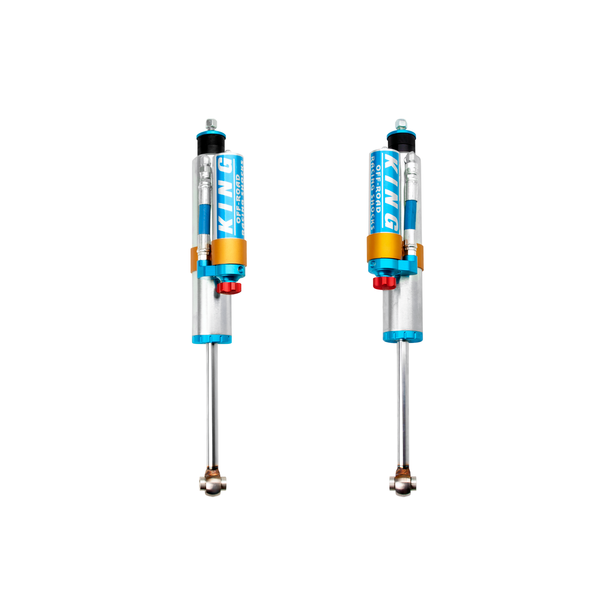 King 25001-372A Front 2.5 Remote Reservoir Shock w/Adj for 1-2.5in Lift (Pair)