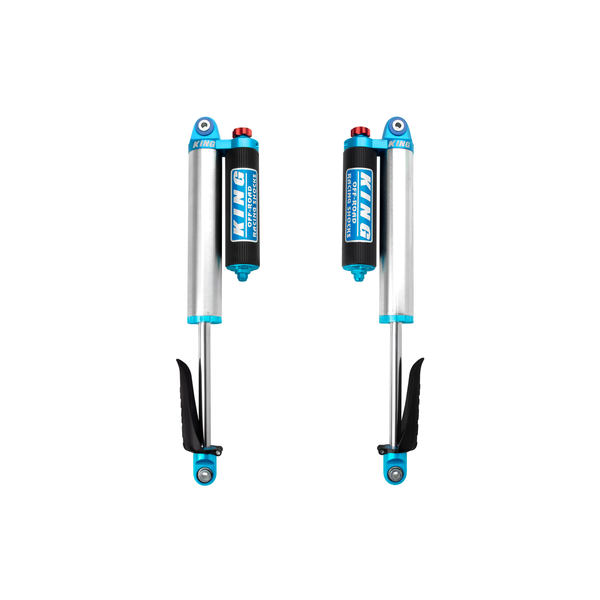 King 25001-374A Rear 2.5 Piggyback Reservoir Shock for 0-2in Lift w/Adjuster (Pair)