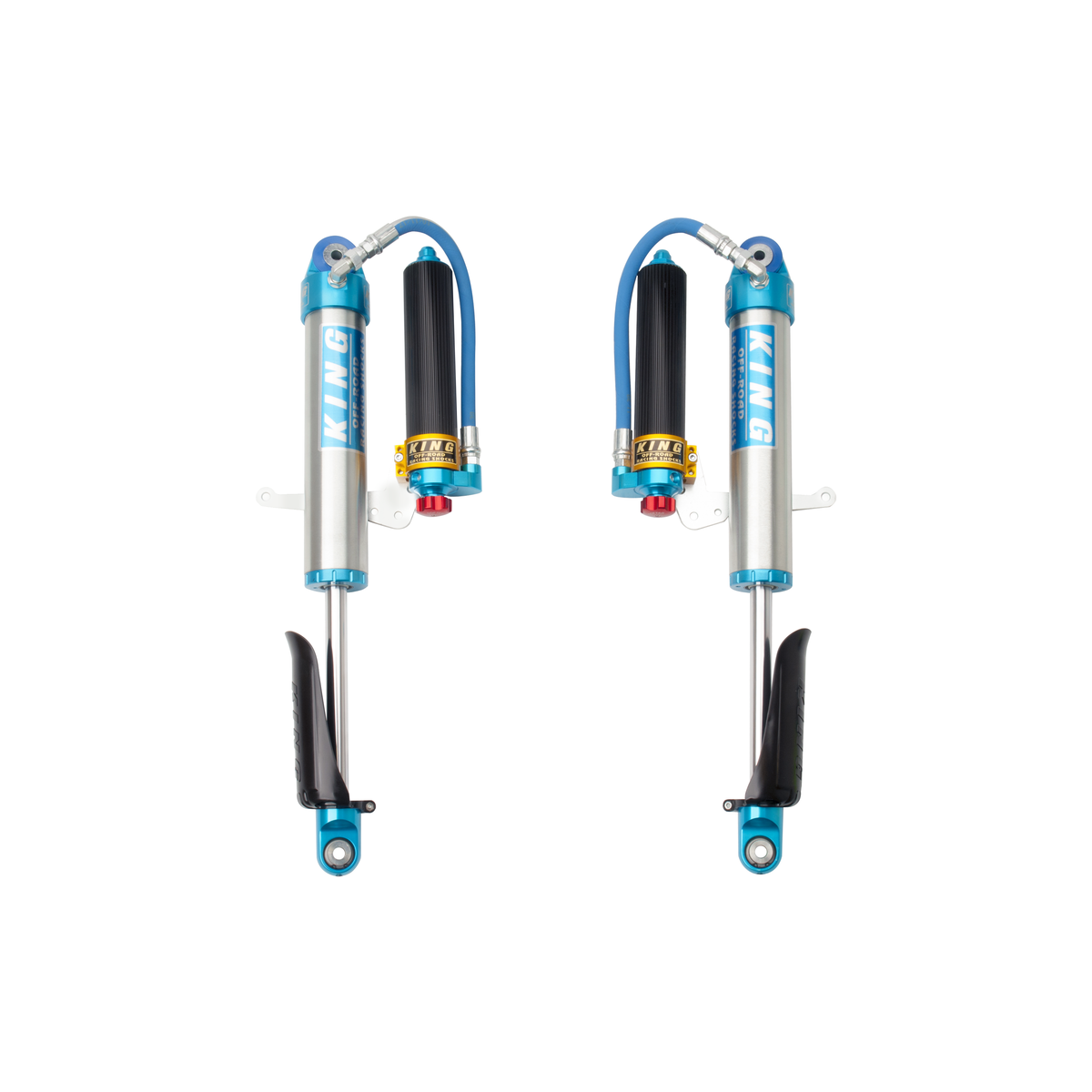 King 25001-377A Front 2.5 Remote Reservoir Shock for 6in Lift w/Adjuster (Pair)