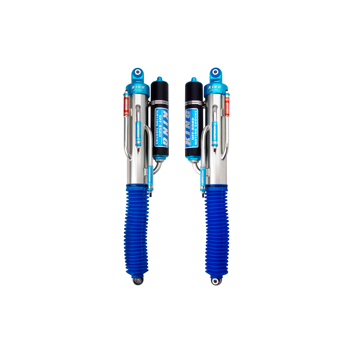 King 30001-402F Rear 3.0 Bypass Piggyback Shock w/Standard Fin Reservoir (Pair)