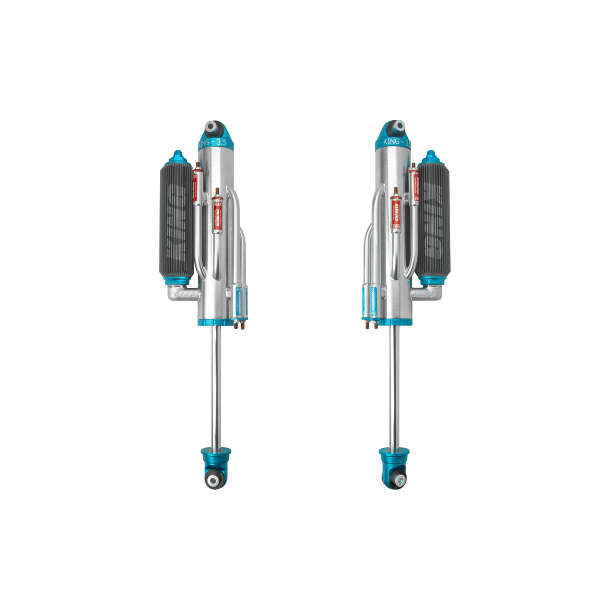 King 37001-101 Rear 3.5 Full Adjustable 4 Tube Bypass w/ Finned Res Shock (Pair)