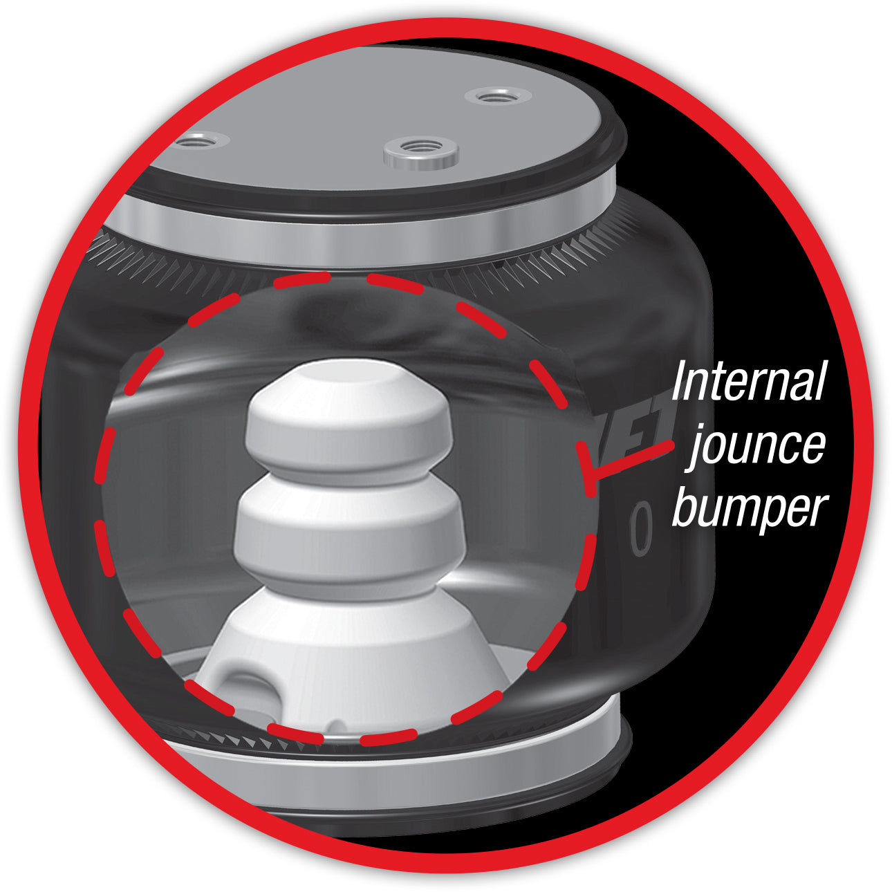 Air Lift 84284 Replacement Air Spring - LoadLifter 5000 Ultimate bellows type w/ internal jounce bumper