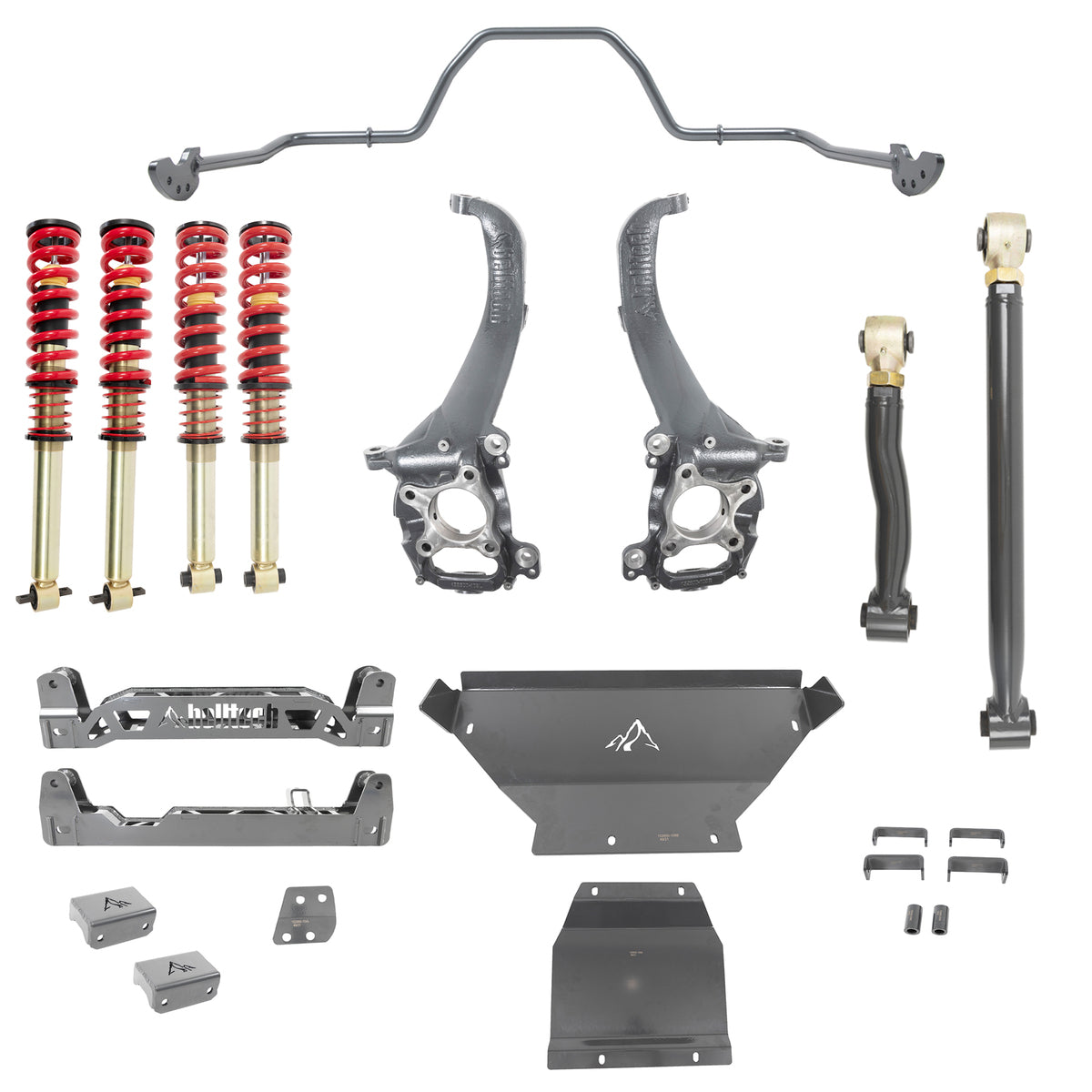 Belltech 152600HK Lift Kit 4-7.5" Lift Kit Inc. Front and Rear Trail Performance Coilovers