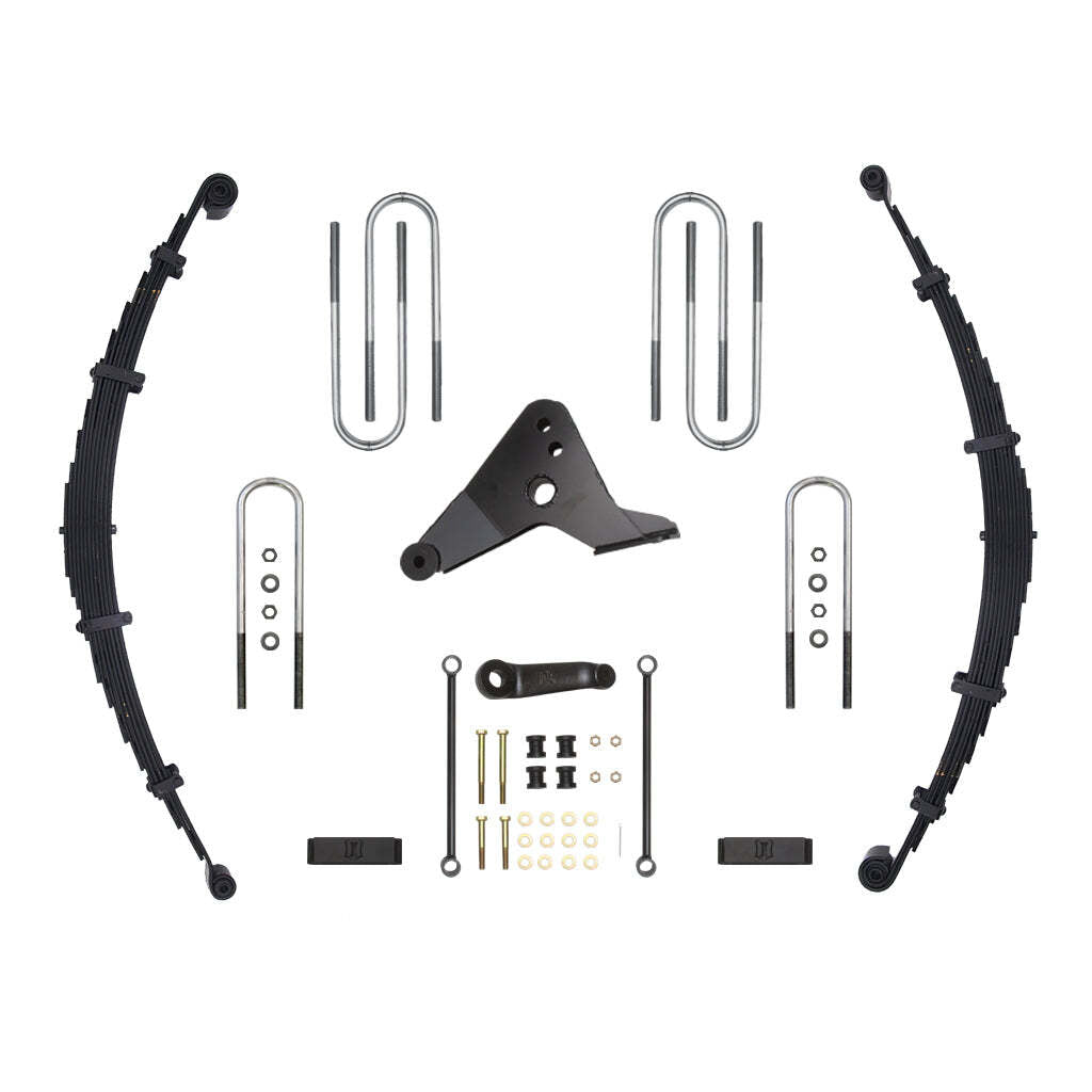ICON K34500-99 Suspension System Leaf Spring & Block Ford F250/F350 4" Lift