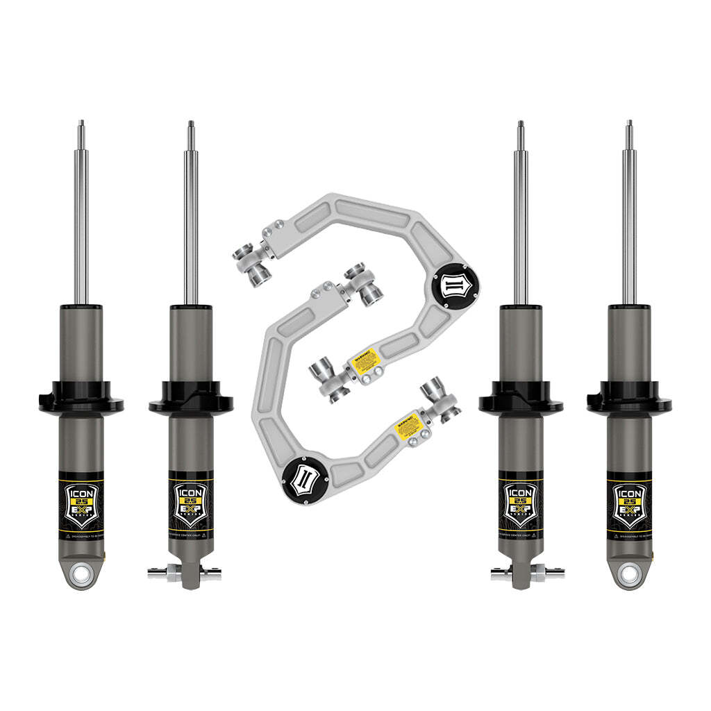 ICON K40002 Stage 2 Suspension System Billet Ford Bronco HOSS 1.0 Pkg 1.375-3" Lift