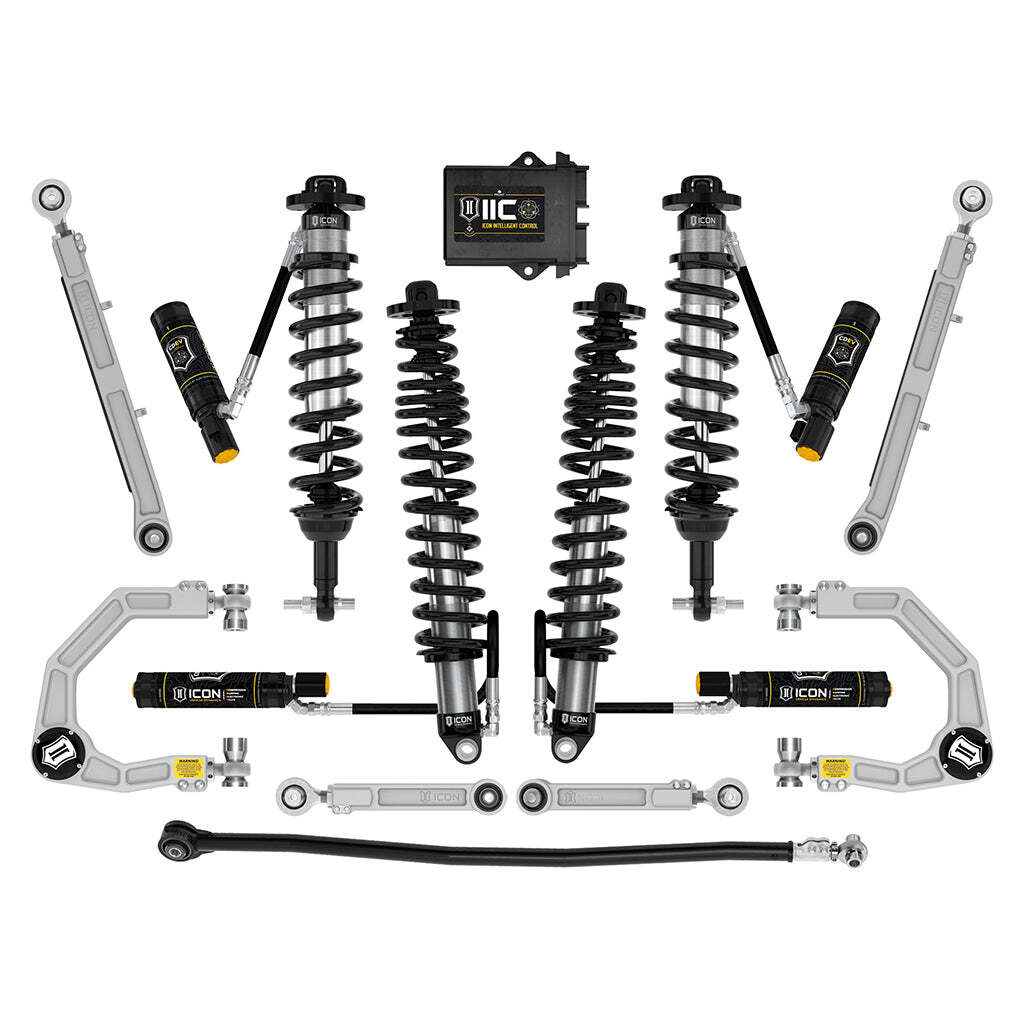ICON K40008 Stage 8 Suspension System Billet UCA Ford Bronco Non-Sasquatch 3-4" Lift
