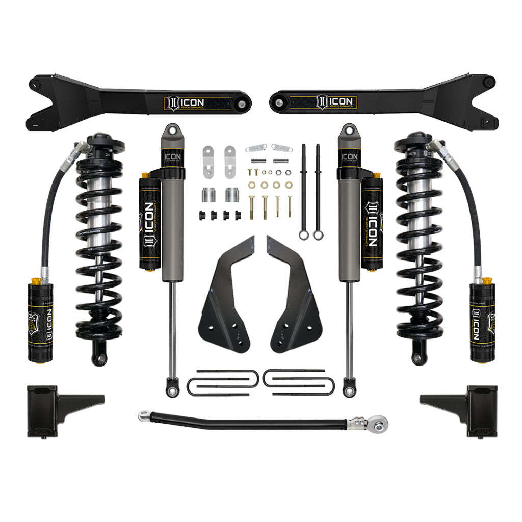 ICON K63114R Stage 4 Coilover Conversion w/Radius Arm Ford F250/F350 4-5.5" Lift