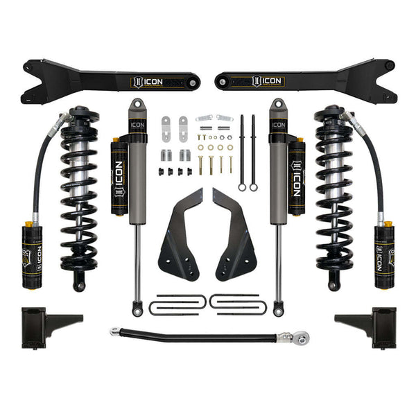 ICON K63114R Stage 4 Coilover Conversion w/Radius Arm Ford F250/F350 4-5.5" Lift