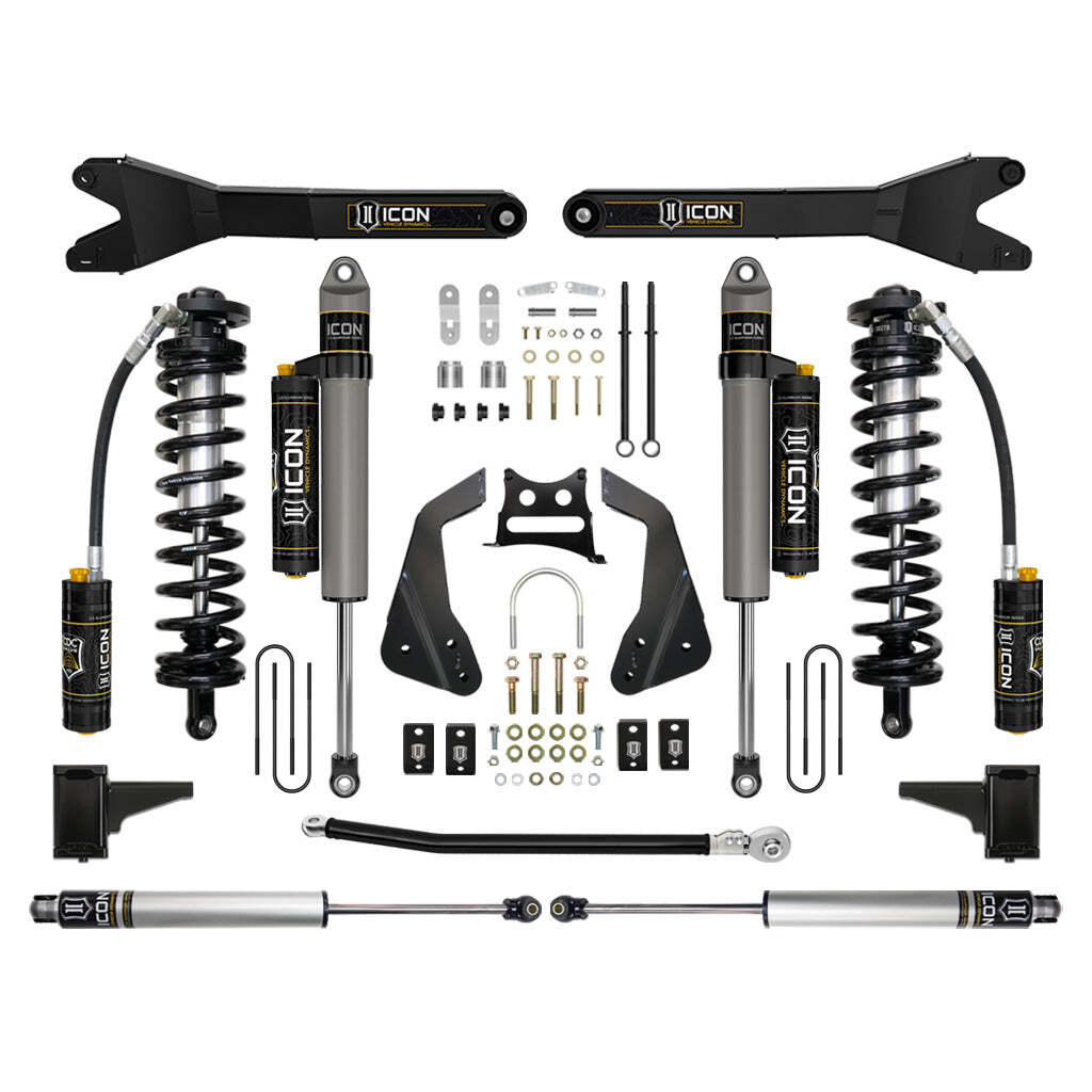 ICON K63115R Stage 5 Coilover Conversion w/Radius Arm Ford F250/F350 4-5.5" Lift