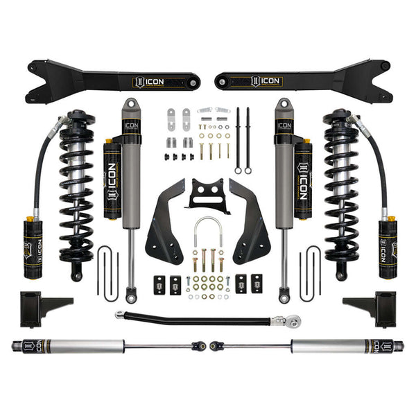 ICON K63115R Stage 5 Coilover Conversion w/Radius Arm Ford F250/F350 4-5.5" Lift