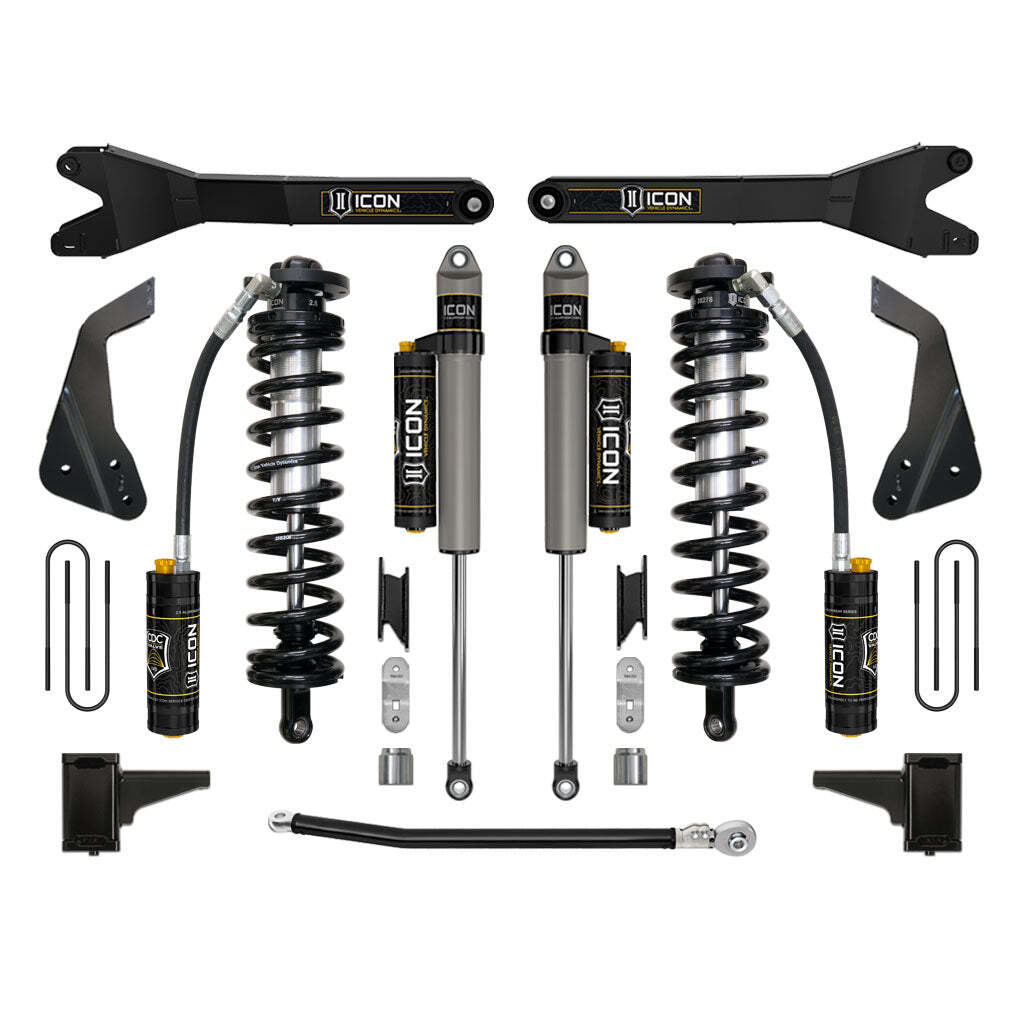 ICON K63124R Stage 4 Coilover Conversion w/Radius Arm Ford F250/F350 4-5.5" Lift