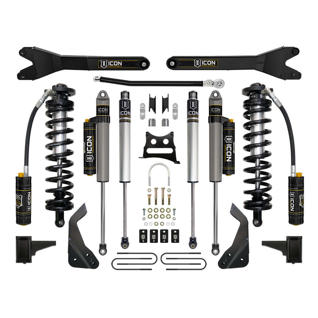 ICON K63125R Stage 5 Coilover Conversion w/Radius Arm Ford F250/F350 4-5.5" Lift