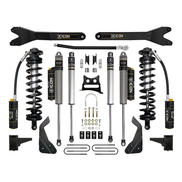 ICON K63125R Stage 5 Coilover Conversion w/Radius Arm Ford F250/F350 4-5.5" Lift