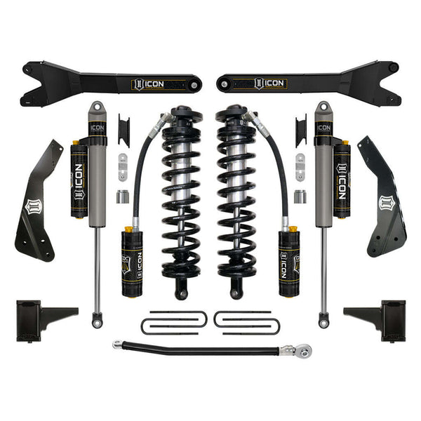ICON K63134R Stage 4 Coilover Conversion w/Radius Arm Ford F250/F350 4-5.5" Lift