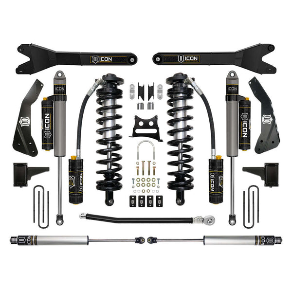 ICON K63135R Stage 5 Coilover Conversion w/Radius Arm Ford F250/F350 4-5.5" Lift