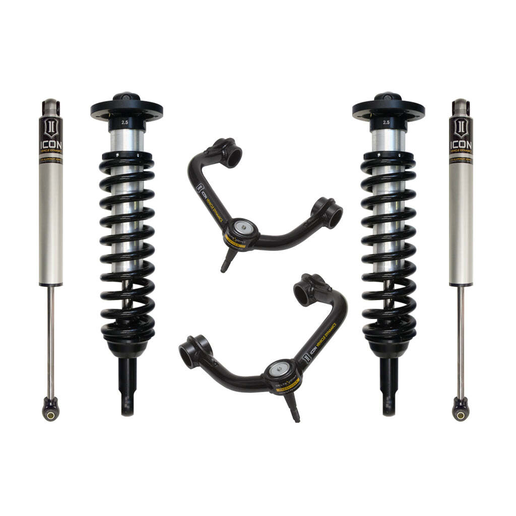 ICON K93002T Stage 2 Suspension System Tubular UCA Ford F150 4WD 0-2.63" Lift