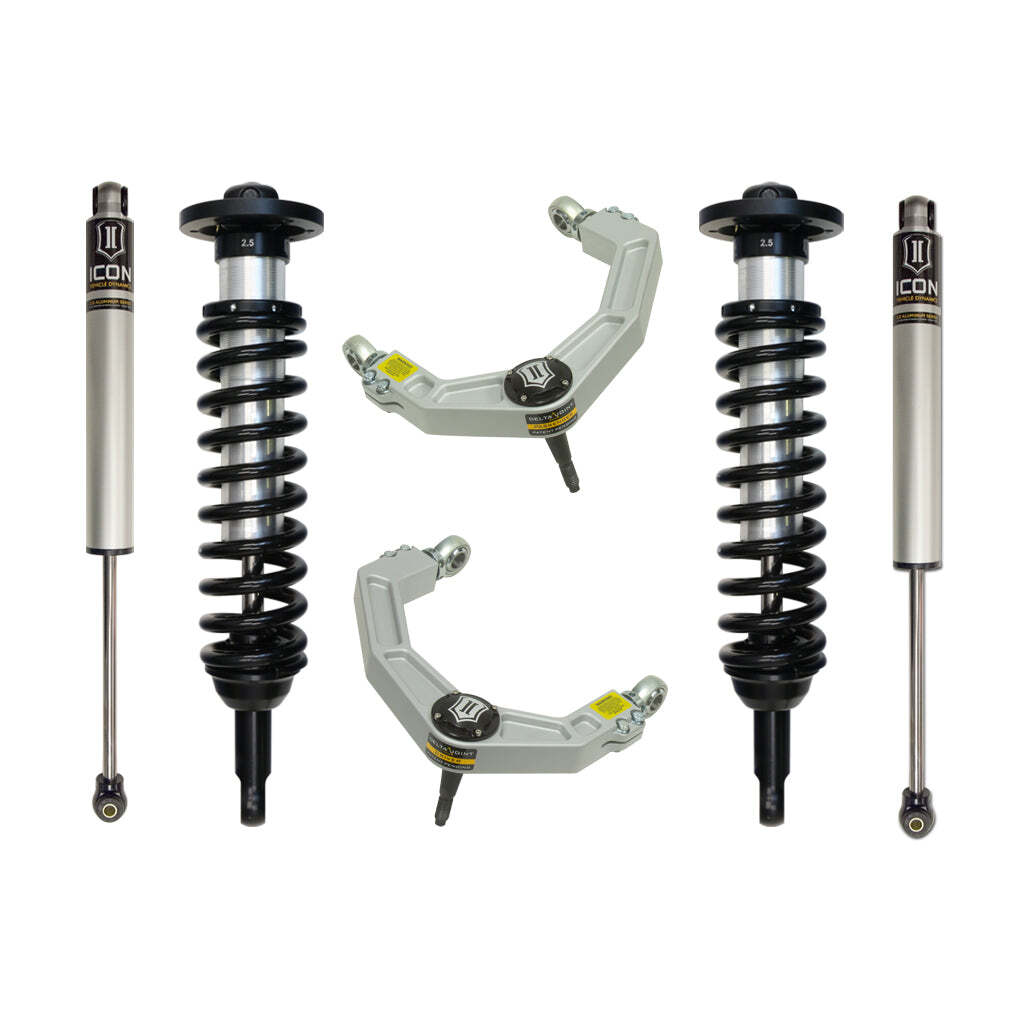 ICON K93002 Stage 2 Suspension System Billet UCA Ford F150 4WD 0-2.63" Lift