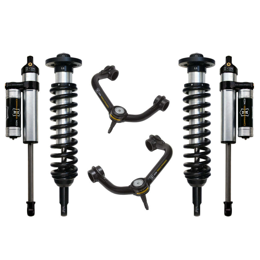 ICON K93003T Stage 3 Suspension System Tubular UCA Ford F150 4WD 0-2.63" Lift