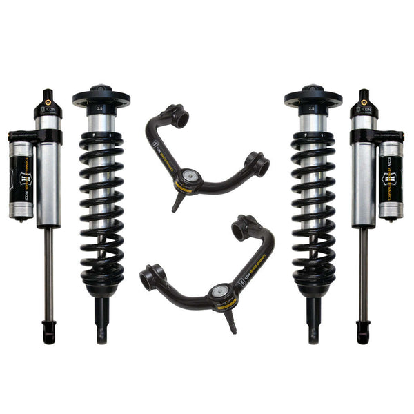 ICON K93003T Stage 3 Suspension System Tubular UCA Ford F150 4WD 0-2.63" Lift