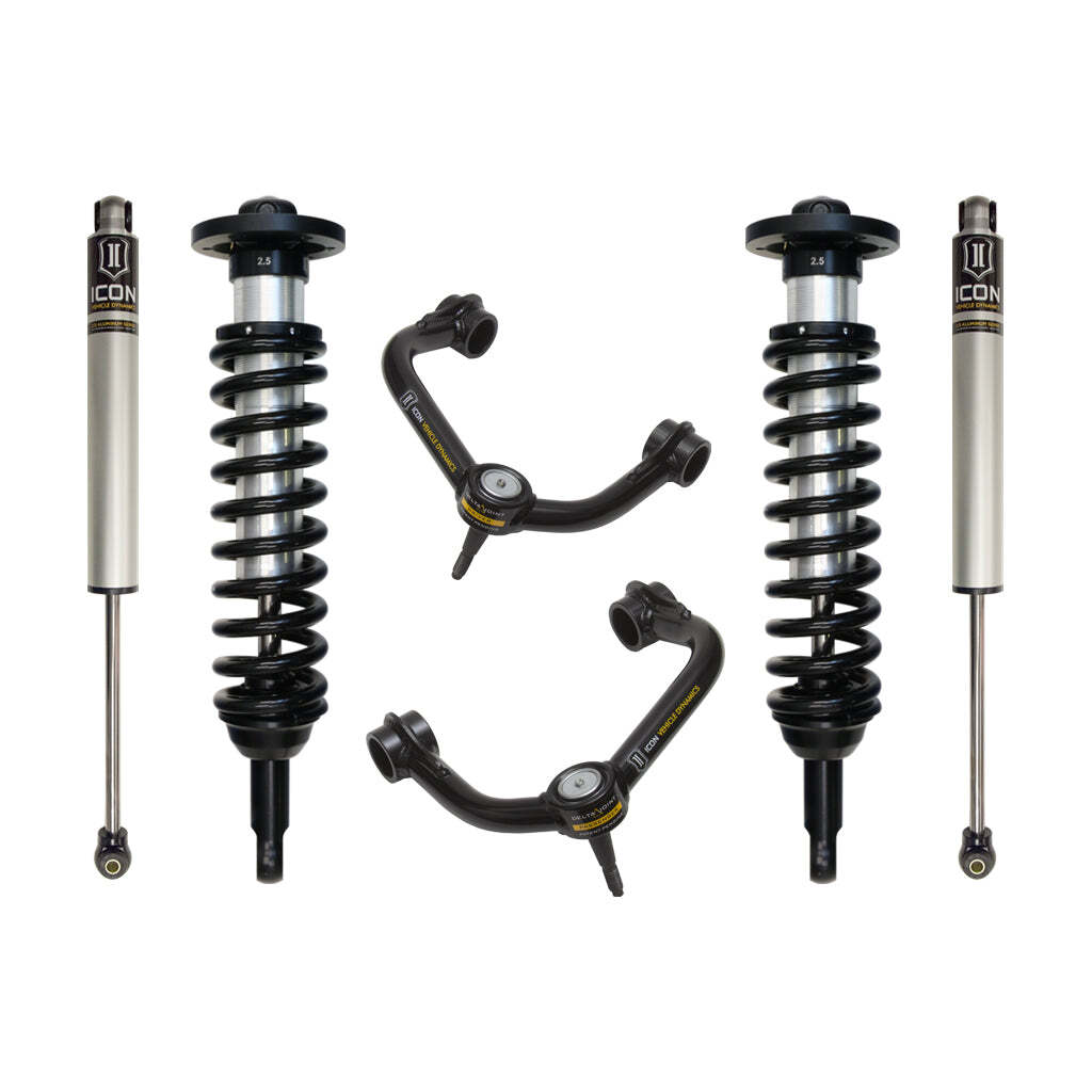 ICON K93021T Stage 2 Suspension System Tubular UCA Ford F150 4WD 0-2.63" Lift