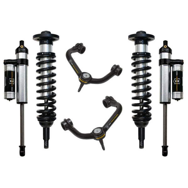 ICON K93022T Stage 3 Suspension System Tubular UCA Ford F150 4WD 0-2.63" Lift