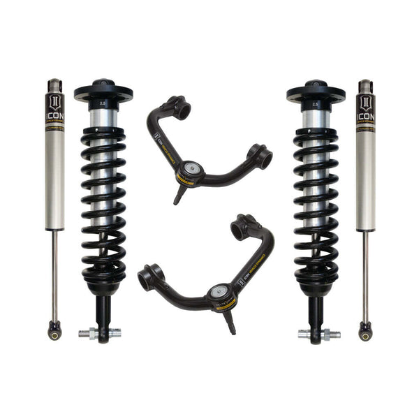 ICON K93062T Stage 2 Suspension System Tubular UCA Ford F150 4WD 0-2.63" Lift