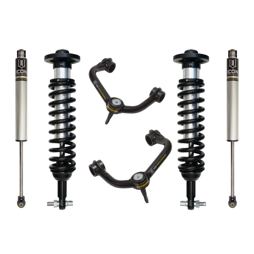 ICON K93072T Stage 2 Suspension System Tubular UCA Ford F150 2WD 0-2.63" Lift