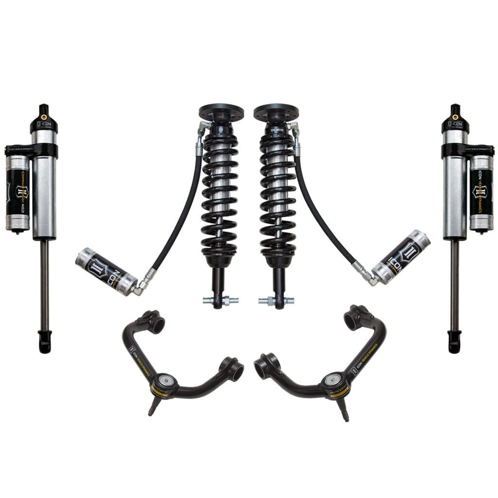 ICON K93074T Stage 4 Suspension System Tubular UCA Ford F150 2WD 1.75-2.63" Lift