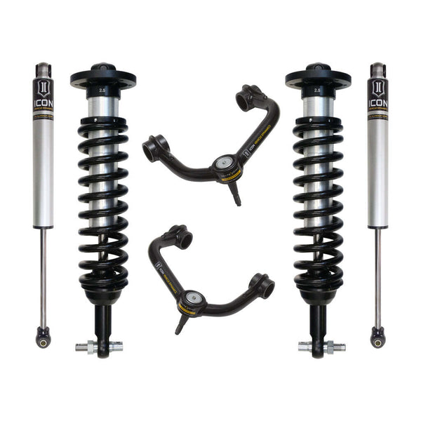ICON K93082T Stage 2 Suspension System Tubular UCA Ford F150 4WD 0-2.63" Lift