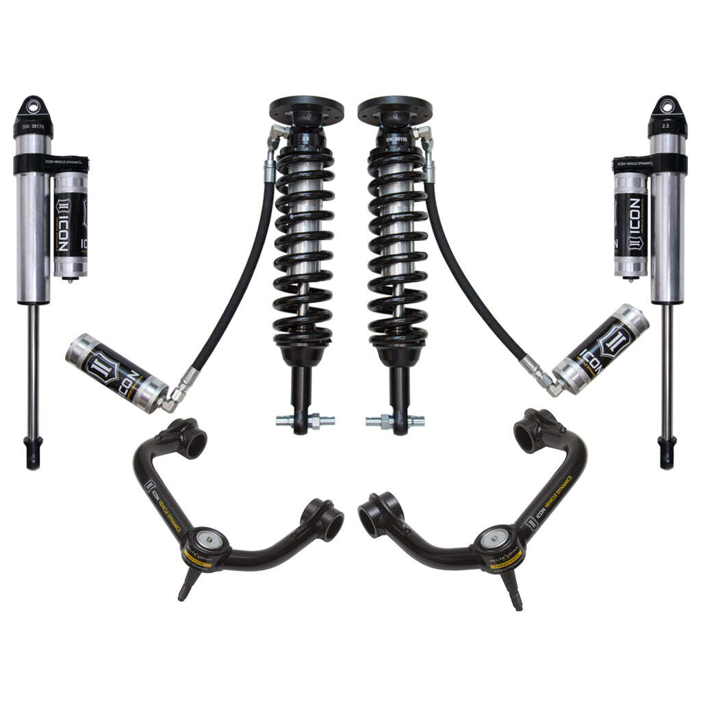 ICON K93084T Stage 4 Suspension System Tubular UCA Ford F150 4WD 2-2.63" Lift