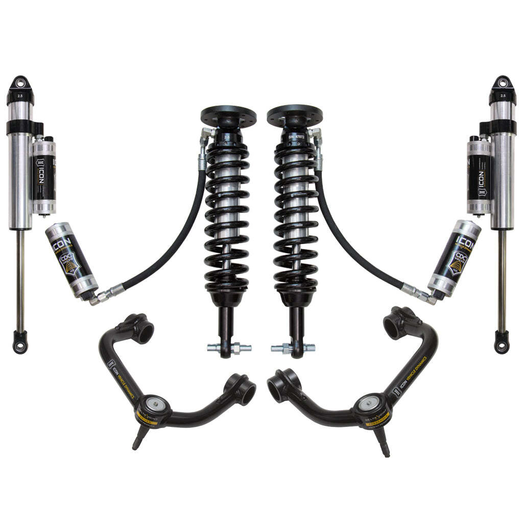 ICON K93085T Stage 5 Suspension System Tubular UCA Ford F150 4WD 2-2.63" Lift
