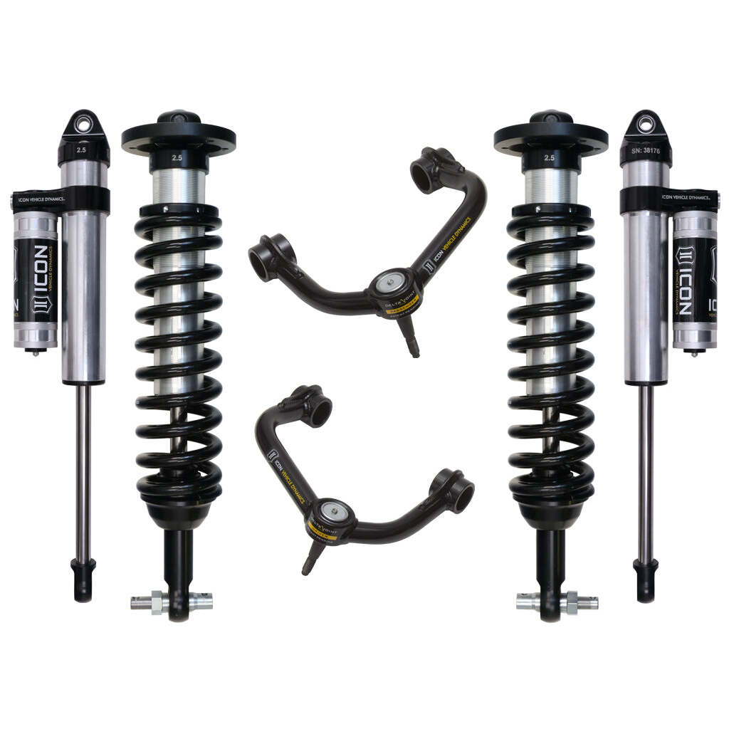 ICON K93093T Stage 3 Suspension System Tubular UCA Ford F150 2WD 0-3" Lift