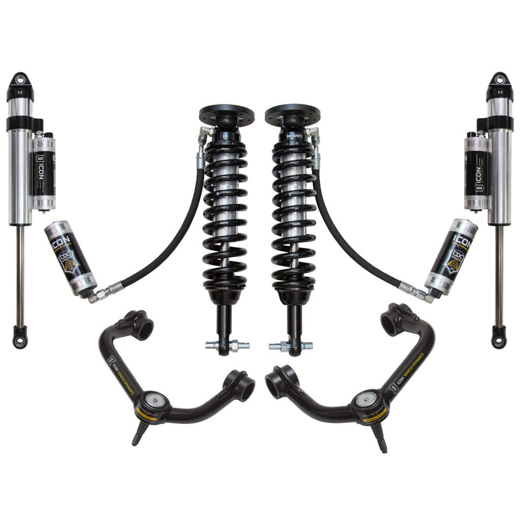 ICON K93095T Stage 5 Suspension System Tubular UCA Ford F150 2WD 1.75-3" Lift