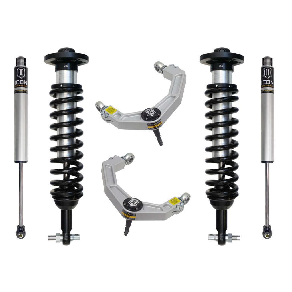 ICON K93112 Stage 2 Suspension System Billet UCA Ford F150 4WD 0-2.75" Lift