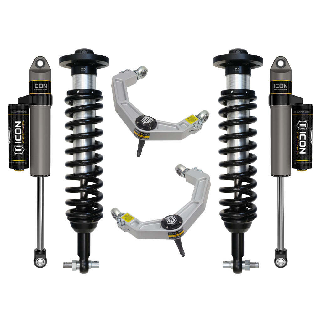 ICON K93113 Stage 3 Suspension System Billet UCA Ford F150 4WD 0-2.75" Lift