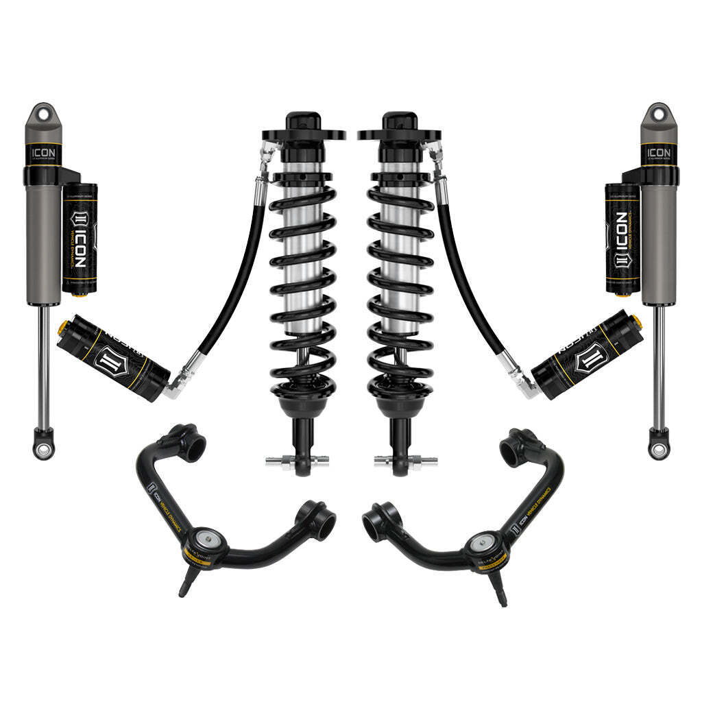 ICON K93124T Stage 4 Suspension System Tubular UCA Ford F150 2WD 0-3" Lift