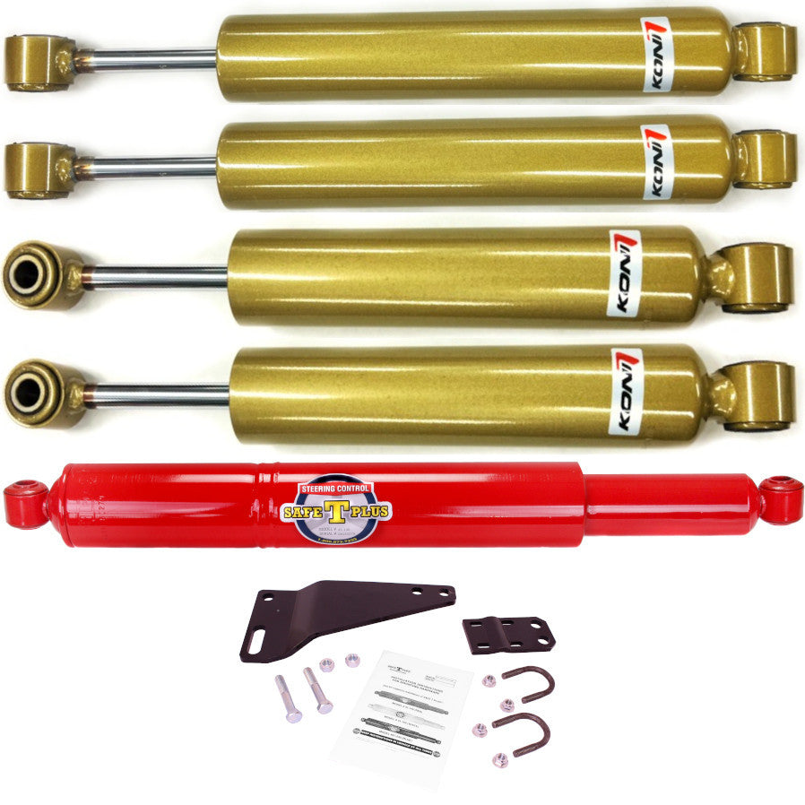 Koni EVO 4 Shock & Safe T Plus Steering Stabilizer Kit Ford F53 GVWR 16-17K