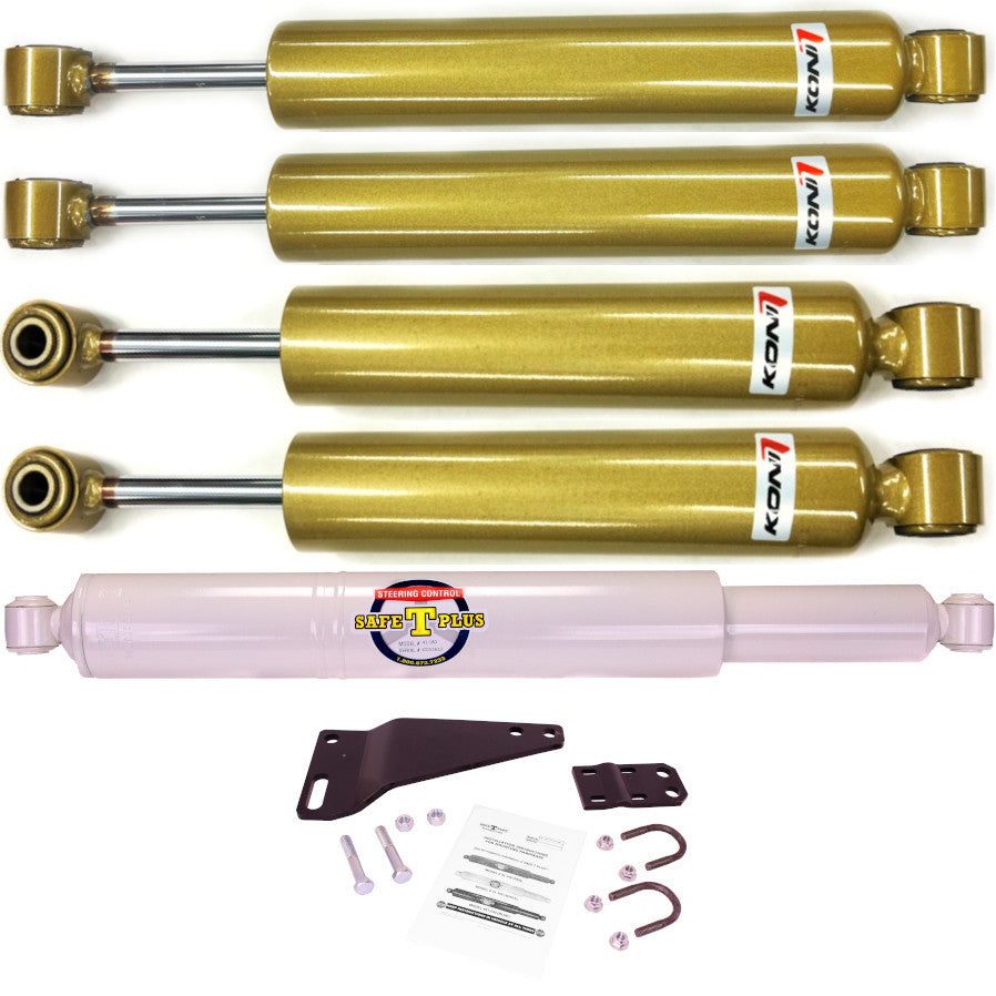 Koni EVO 4 Shock & Safe T Plus Steering Stabilizer Kit Ford F53 GVWR 18-22K