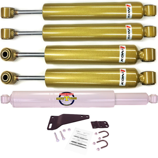 Koni EVO 4 Shock & Safe T Plus Steering Stabilizer Kit Ford F53 GVWR 18-22K