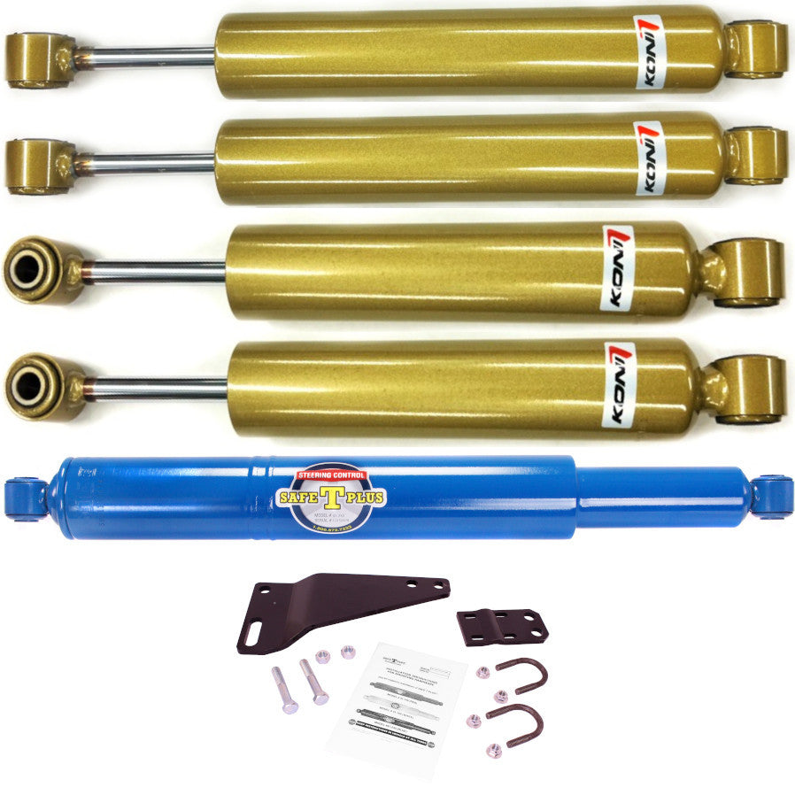 Koni EVO 4 Shock & Safe T Plus Steering Stabilizer Kit Ford F53 GVWR 2