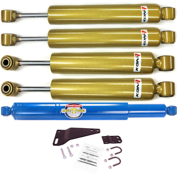 Koni EVO 4 Shock & Safe T Plus Steering Stabilizer Kit Ford F53 GVWR 16K-22K